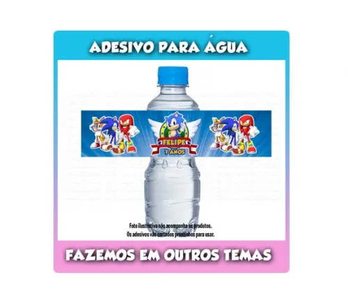 Rótulo Adesivo para Água Sonic