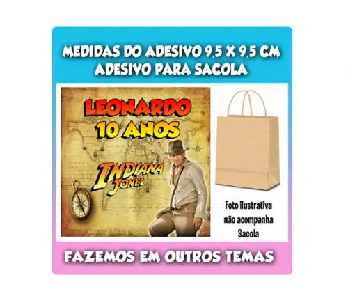 Adesivo para Sacola Indiana Jones