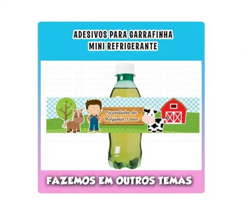 Adesivo Refrigerante Caçulinha Fazendinha