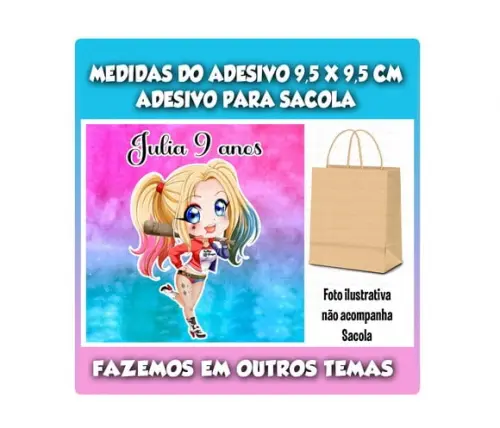 Adesivo para Sacolinha Surpresa Alerquina