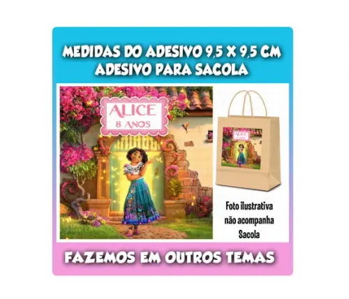 Adesivo para Sacolinha Surpresa Encanto
