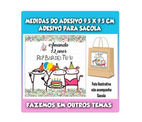 Adesivo para Sacolinha Surpresa Flork