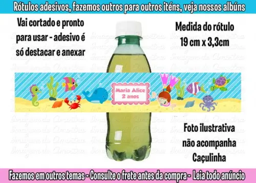 Adesivo Refrigerante Caçulinha Fundo do Mar