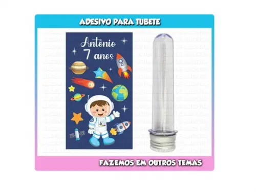 Adesivo para Tubete Astronauta