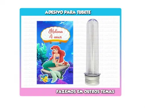 Adesivo para Tubete a Pequena Sereia