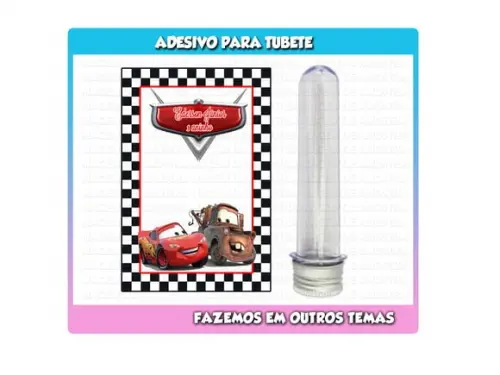 Adesivo para Tubete Carros