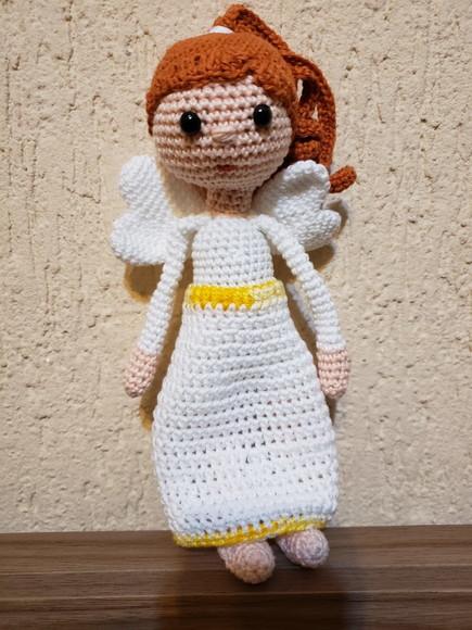 Boneca Anjo em Crochê - Amigurumi