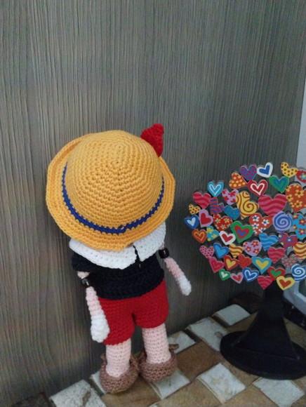 Pinóquio -boneco em Crochê Amigurumi