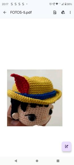 Pinóquio -boneco em Crochê Amigurumi