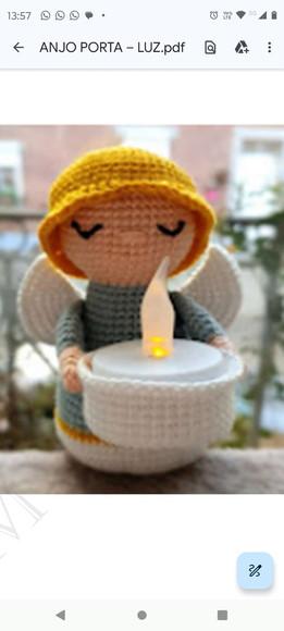 Receita Amigurumi Anjo Porta -luz