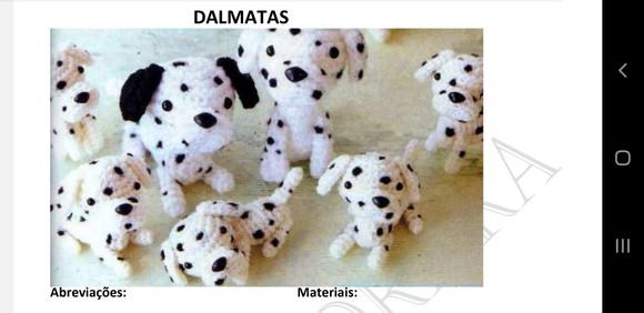 receita amigurumi CACHORRO DALMATA / SHIH-TZU