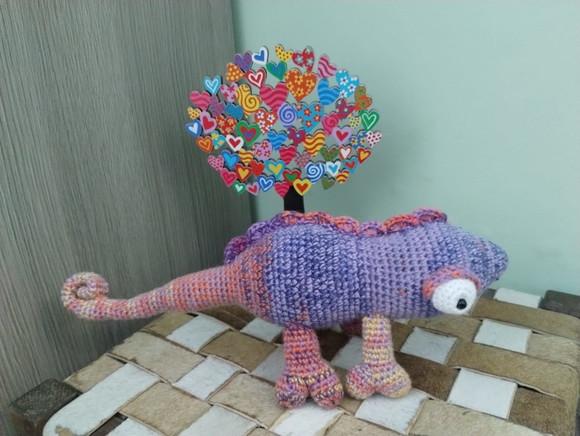 Receita Amigurumi Camaleão