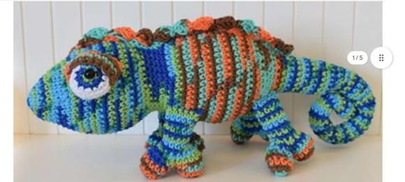 Receita Amigurumi Camaleão