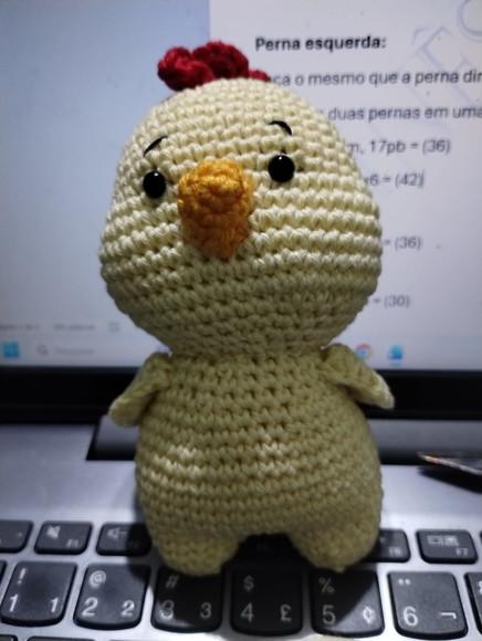 Receita Amigurumi Chaveiro de Galinha