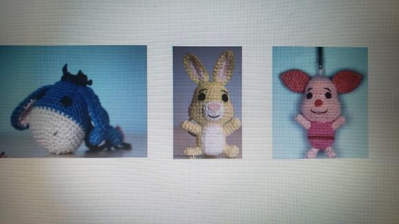Receita Amigurumi Chaveiros Amigos Pooh Trad