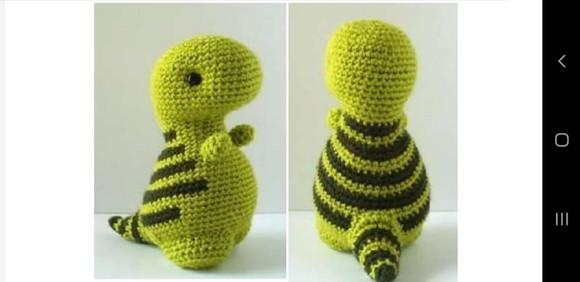 Receita Amigurumi Dinossauro T-rex (1)