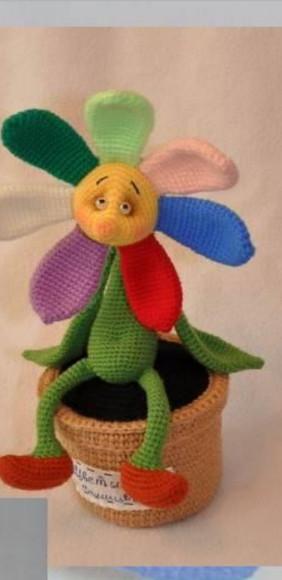 receita Amigurumi FLOR tradução
