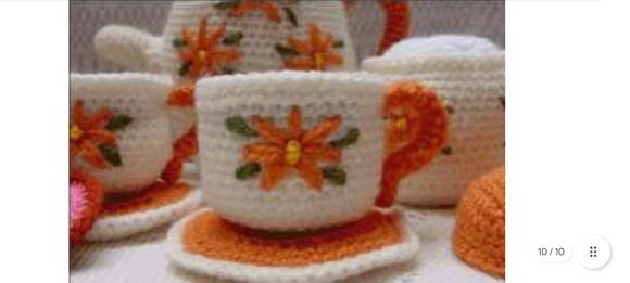 Receita Amigurumi Jogo de Chá Trad