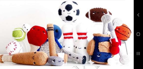 receita amigurumi material esportivo tradução