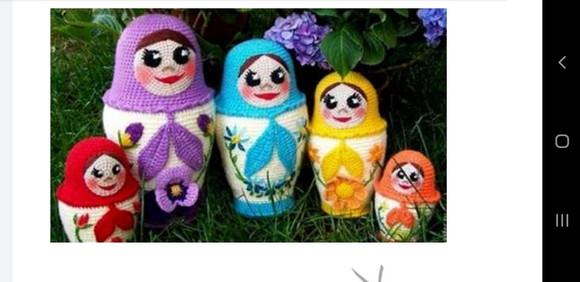receita amigurumi MATRYOSKAS tradução
