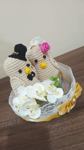 Receita Amigurumi Pássaros Noivos