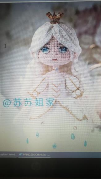 receita amigurumi Princesa CHINESA tradução