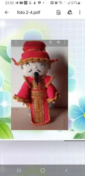 Receita Amigurumi- Casal de Chineses