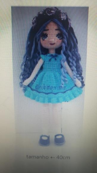 Receita Boneca Com Vestido Azul Tradução