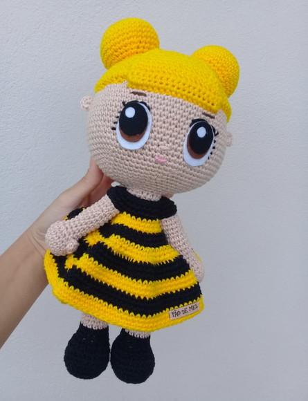 Receita de Amigurumi BONECA (39)- abelha tradução