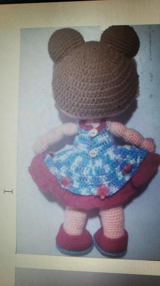 Receita de Amigurumi BONECA (40) tradução