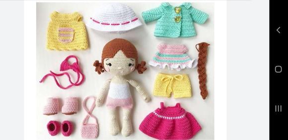 Receita De Amigurumi Boneca (6)+ Acessórios