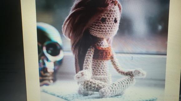 Receita de Amigurumi BONECA fazendo Yoga - tradução