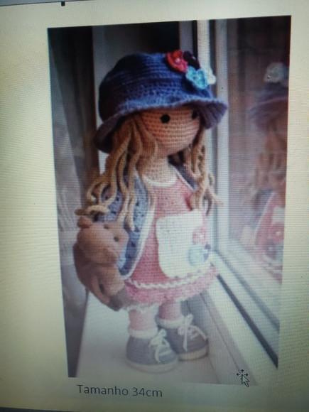 Receita De Amigurumi Boneca De Chapéu