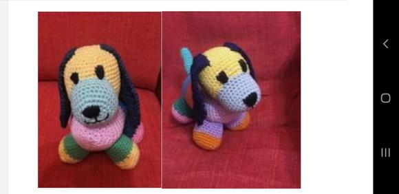 Receita de Amigurumi CACHORRO Colorido tradução