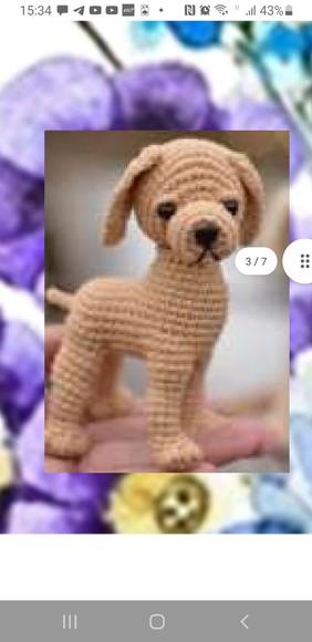 Receita de Amigurumi CACHORRO LABRADOR MINI tradução