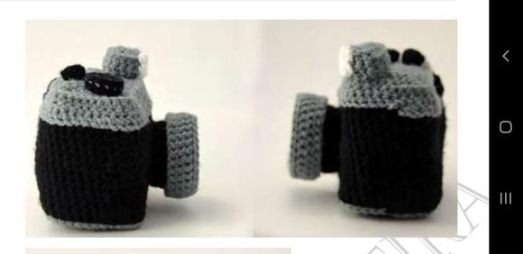 Receita de Amigurumi Câmera Fotográfica (2) Tradução