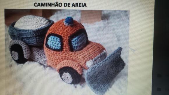 Receita de amigurumi Caminhão de areia