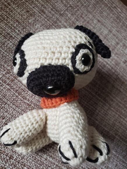 Receita de Amigurumi CACHORRO PUG tradução