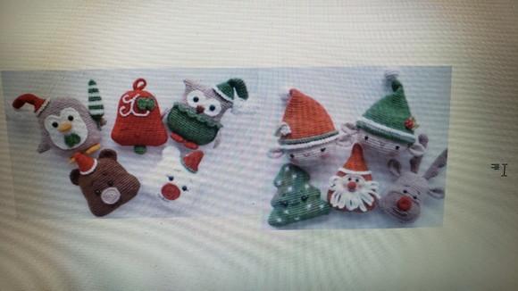 Receita de Amigurumi Enfeites de Natal 2 tradução