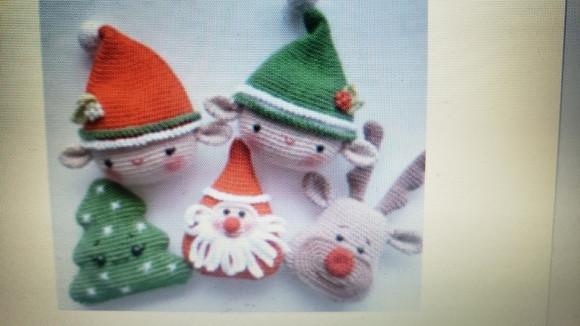 Receita de Amigurumi Enfeites de Natal 2 tradução