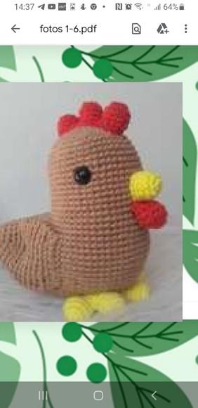 Receita de Amigurumi Galinha tradução