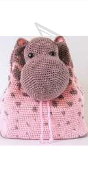 Receita de Amigurumi Mochila de Hipopótamo
