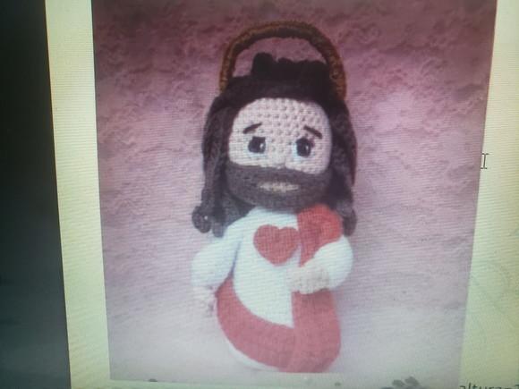Receita de Amigurumi Sagrado Coraçao de Jesus tradução