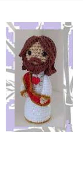 Receita de Amigurumi Sagrado Coraçao de Jesus tradução