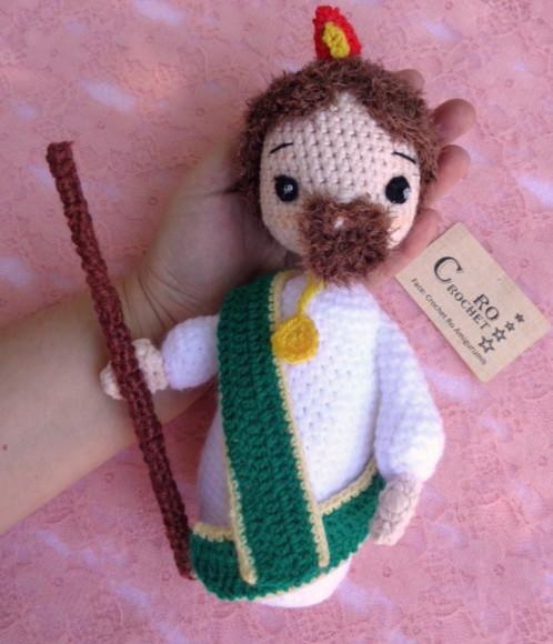 Receita de Amigurumi São Judas Tadeu tradução