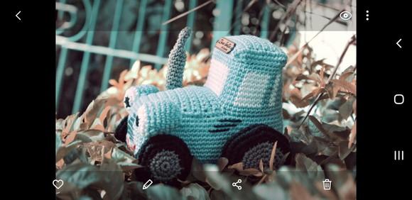 Receita de amigurumi Trator azul