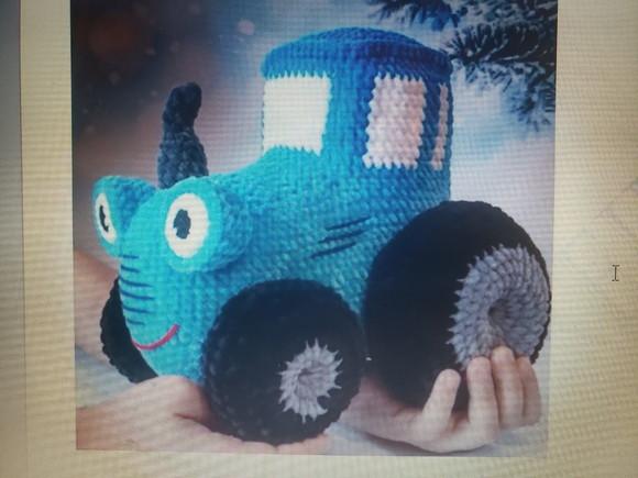 Receita de amigurumi Trator azul