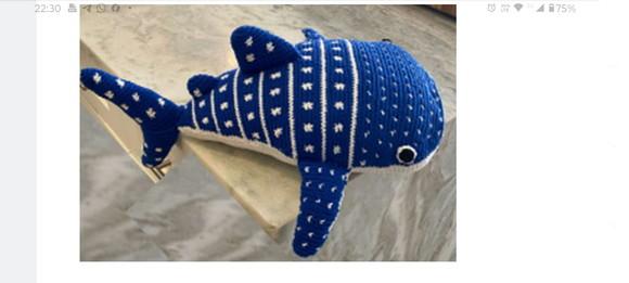 Receita de Amigurumi Tubarão