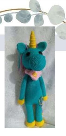 Receita de amigurumi Unicórnio (4) em português