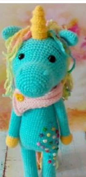 Receita de amigurumi Unicórnio (4) em português